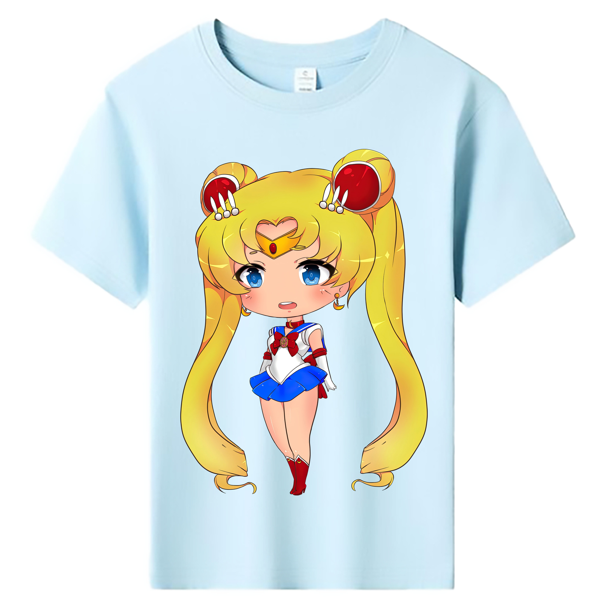 （画像用） 美少女戦士セーラームーン 月野 うさぎ つきの うさぎ Sailor Moon Tsukino Usagi 綿100％キッズTシャツ（フロントプリント）